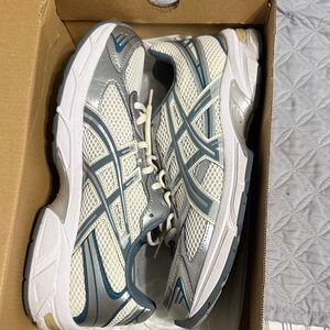 Asics White and Gray Athletic Shoes